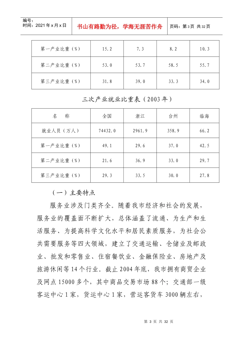 临海市现代服务业发展规划总体思路_第3页