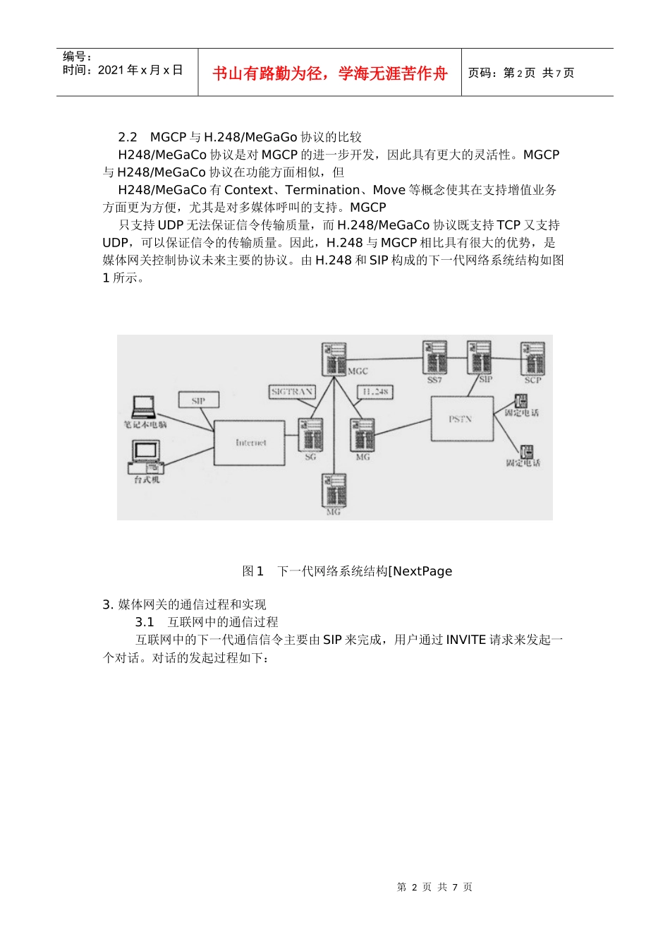 下一代媒体网关系统架构及实现 SG MG MGC_第2页