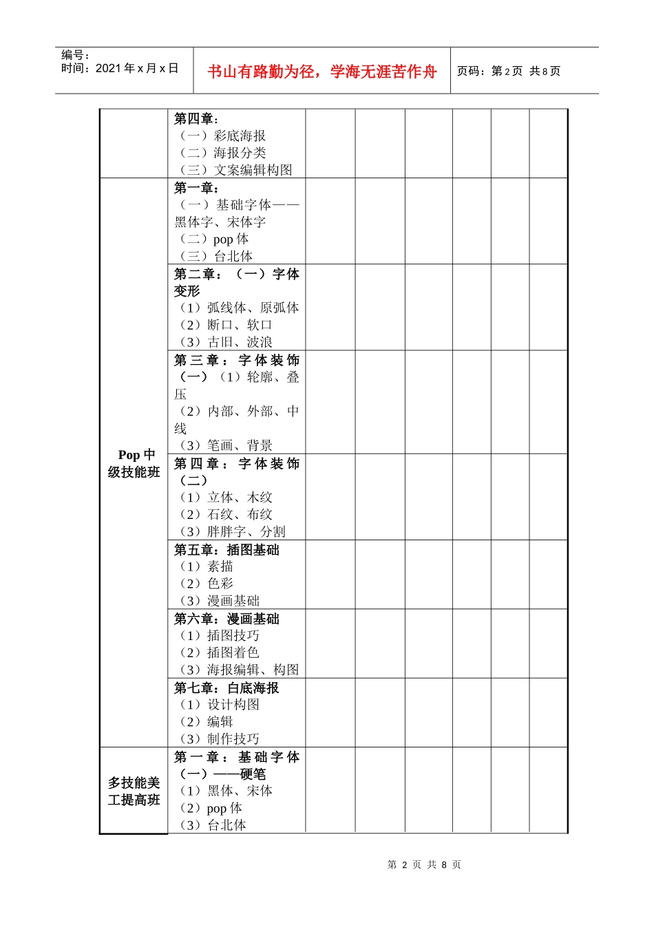 POP广告教学大纲_第2页