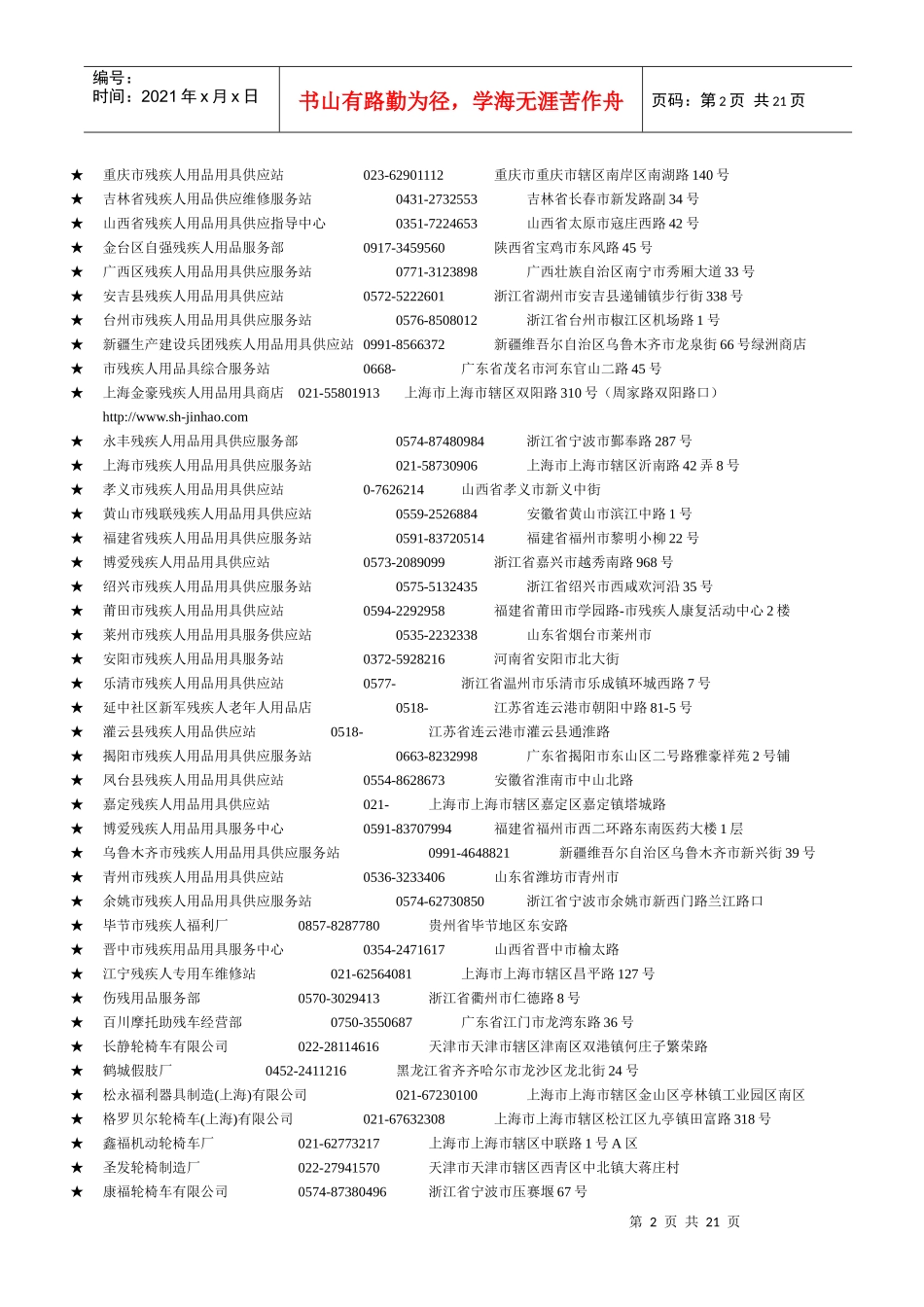 600家全国各地残疾人用品产销厂商_第2页