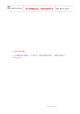 Vss服务端的配置