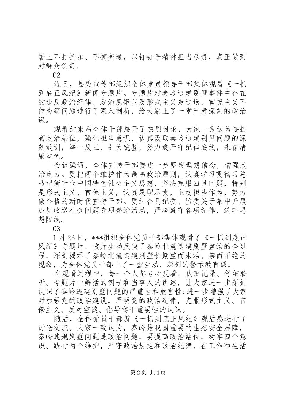 一抓到底正风纪观后感心得体会大全_第2页