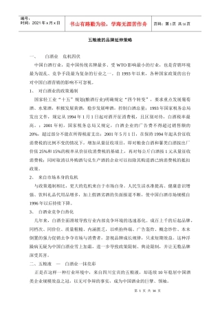 市场营销--案例：五粮液+润妍