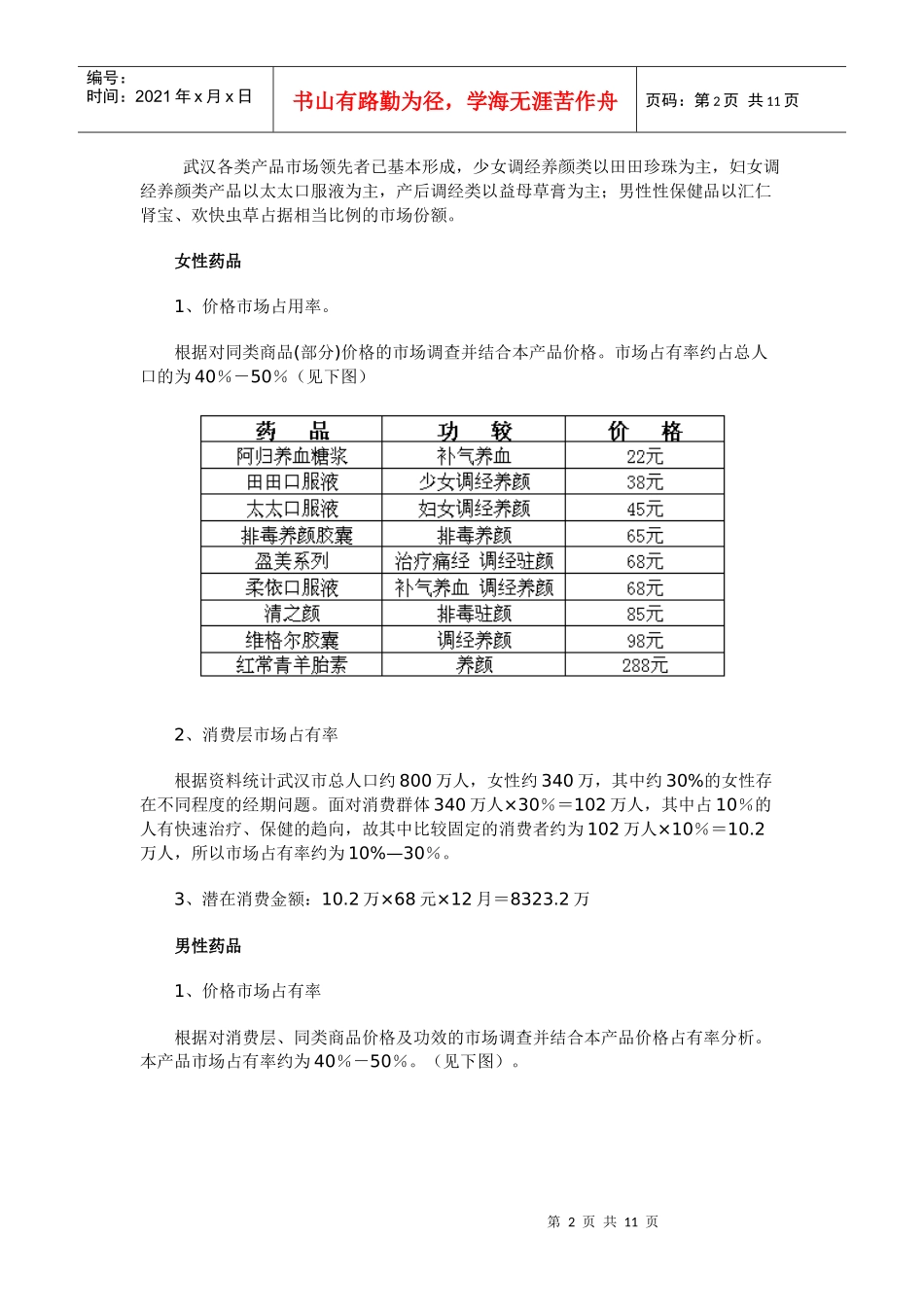 8  鄂州龙人新药上市推广营销策划案_第2页