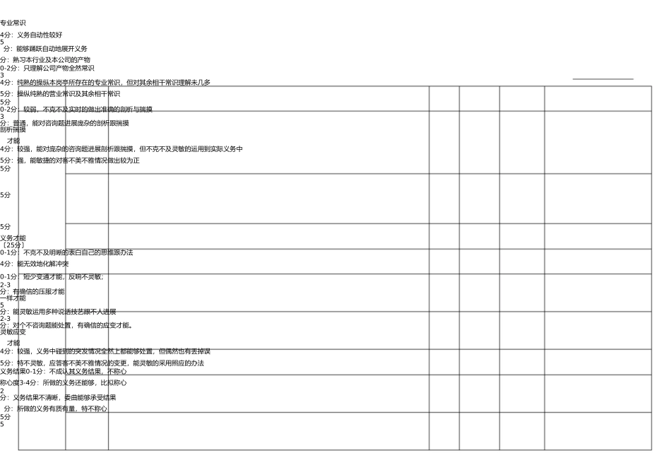 销售人员绩效考核表(精品) _第2页