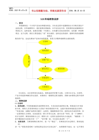 S19终端销售说辞