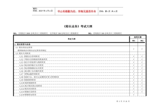 《船长业务》考试大纲