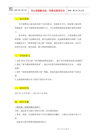 XXXX春节网销,让你赢在起点