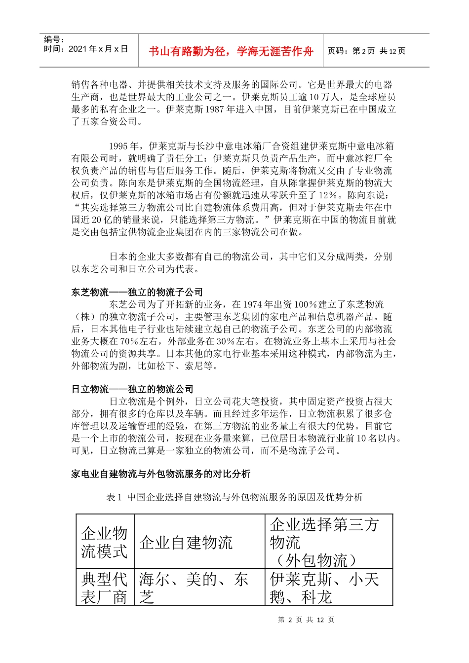 中国企业寻求物流服务的模式及对比分析（徐剑）_第2页
