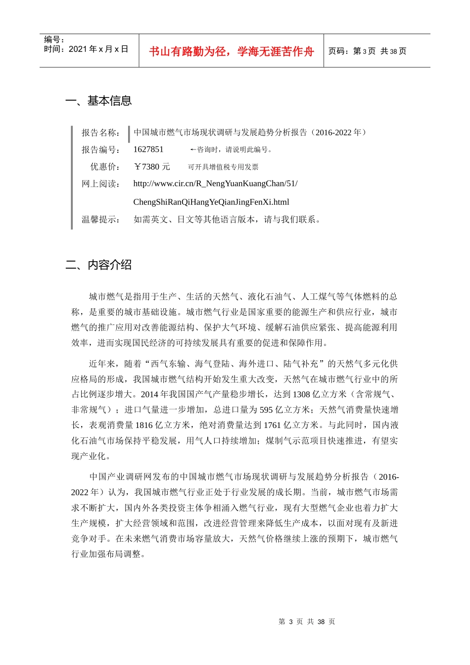 XXXX年城市燃气发展现状及市场前景分析_第3页