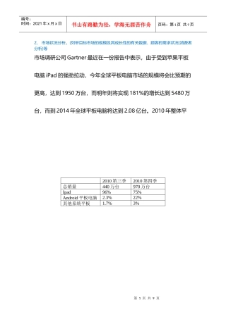 ipad市场状况分析。