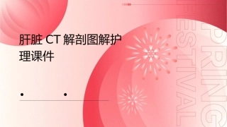 肝脏CT解剖图解护理课件