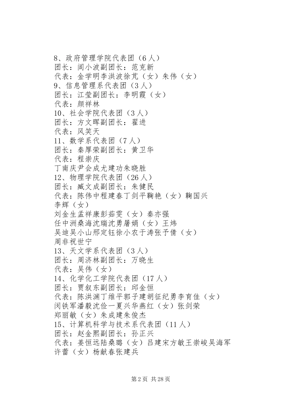南京大学第五届教代会暨第十六届工代会代表汇总表_第2页