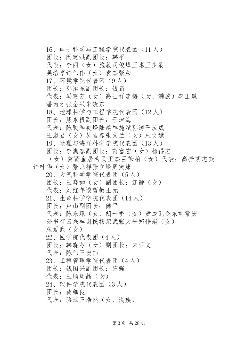 南京大学第五届教代会暨第十六届工代会代表汇总表_第3页