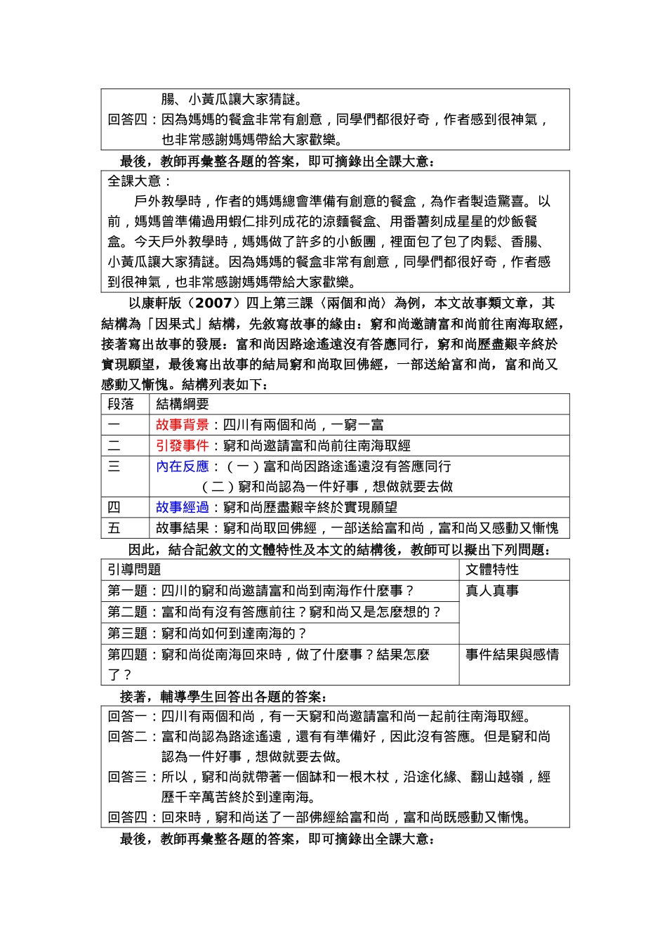文体与文章结构在全课大意教学的运用_第2页