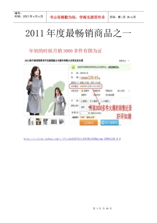 XXXX年度最畅销商品之一