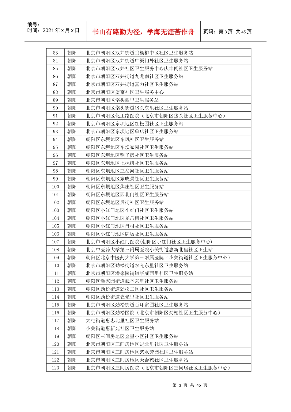 北京社区卫生服务中心目录_第3页