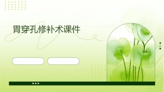 胃穿孔修补术谢喆课件