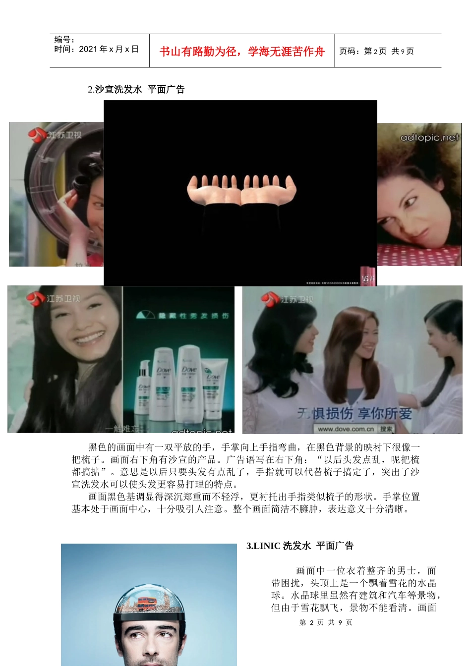 广告创意分析 洗发水_第2页