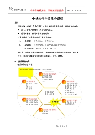 中望软件售后技术服务规范