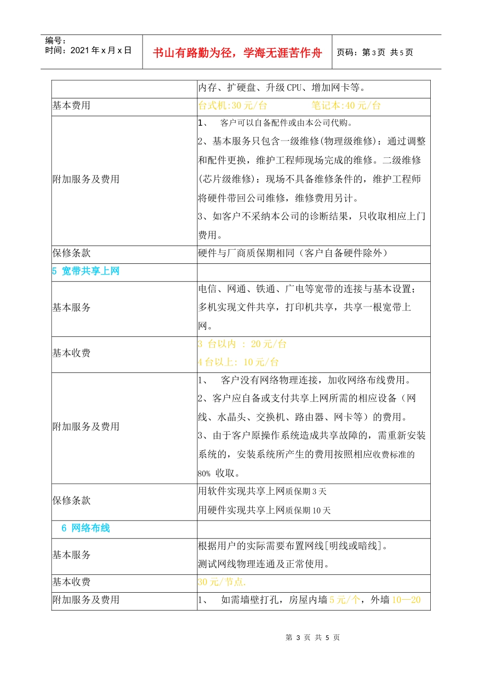 专业上门维修电脑软硬件服务价格_第3页