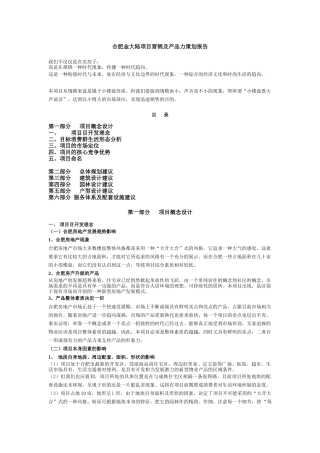 合肥金大陆项目营销及产品策划报告