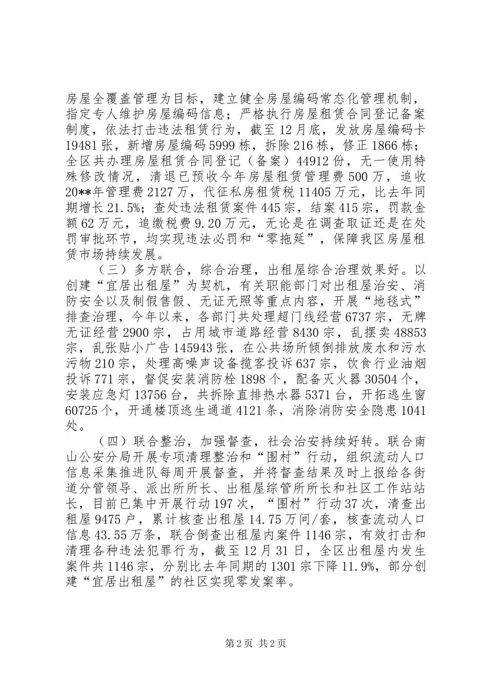 出租屋管理办公室年度工作总结_第2页