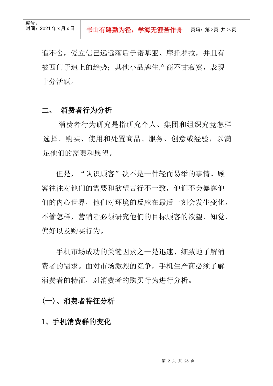 13组市场营销分析报告_第2页