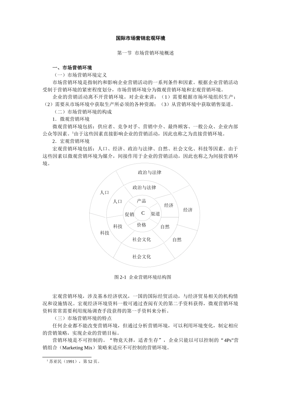 国际市场营销宏观环境分析报告_第1页