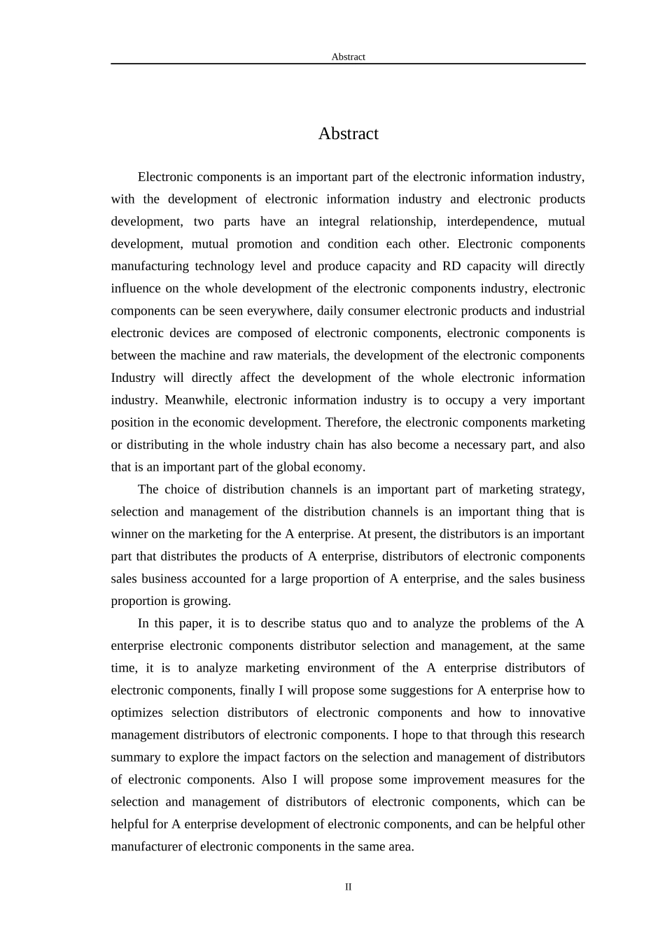 A电子元器件公司分销商管理策略研究正文_第3页