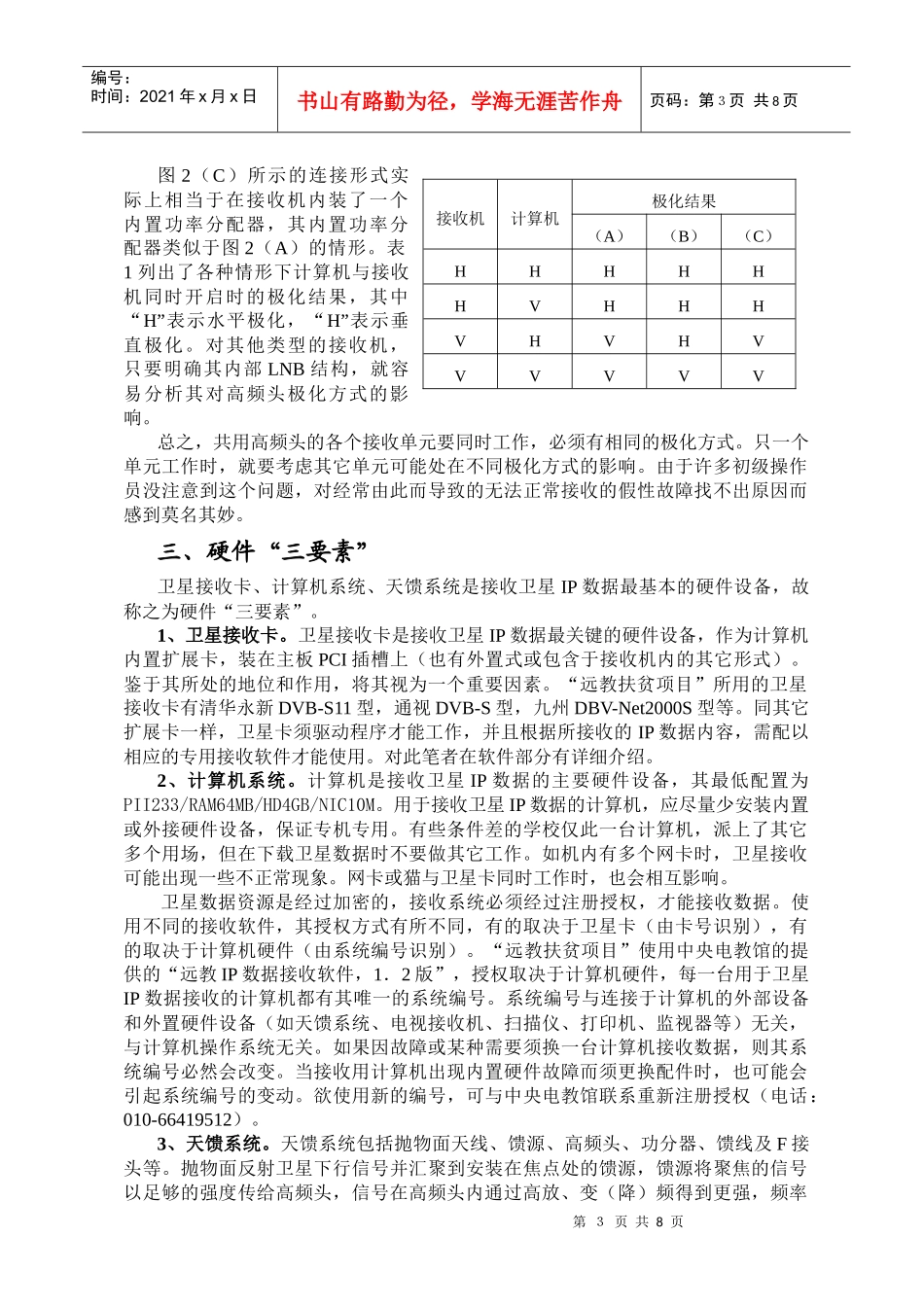 KU波段卫星广播数据接收系统的维护_第3页