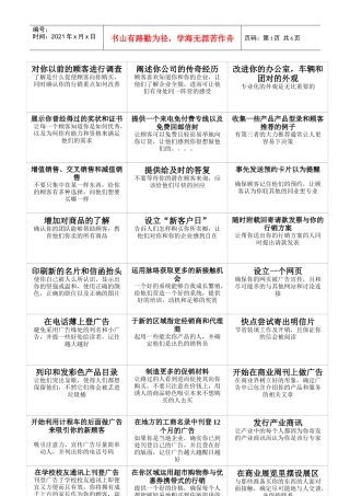 BSE行销250种方案