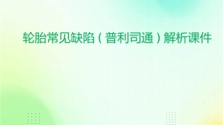 轮胎常见缺陷(普利司通)解析课件
