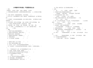 小学数学升学训练 平面图形的认识新课标人教版 