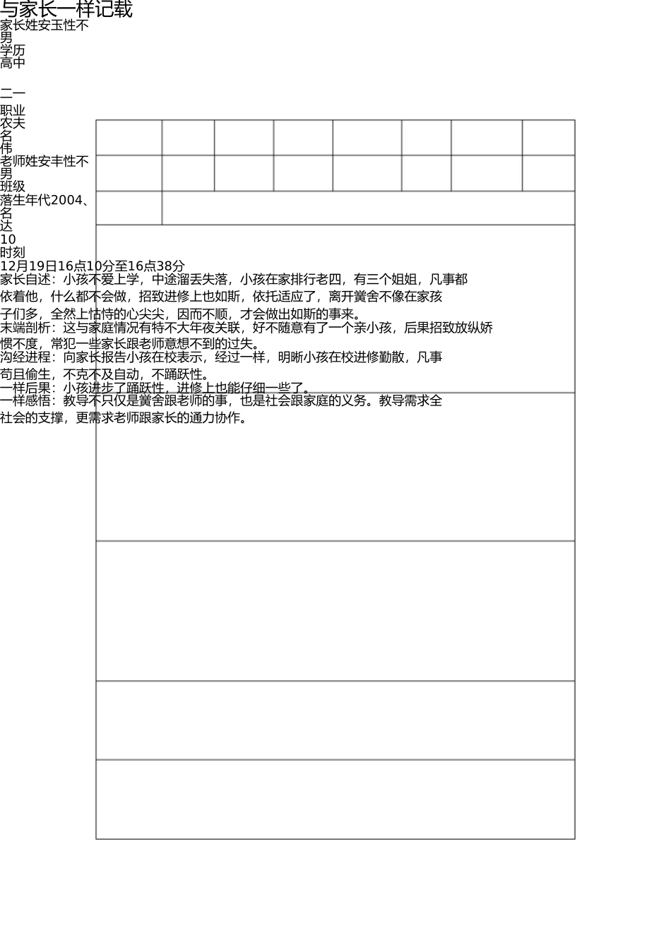 学校心理健康教育之与教师沟通记录-(2) _第2页
