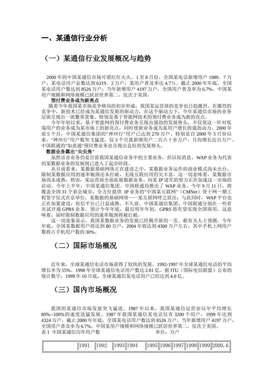 中国某通信公司与中国XX通信公司营销比较分析报告_第2页