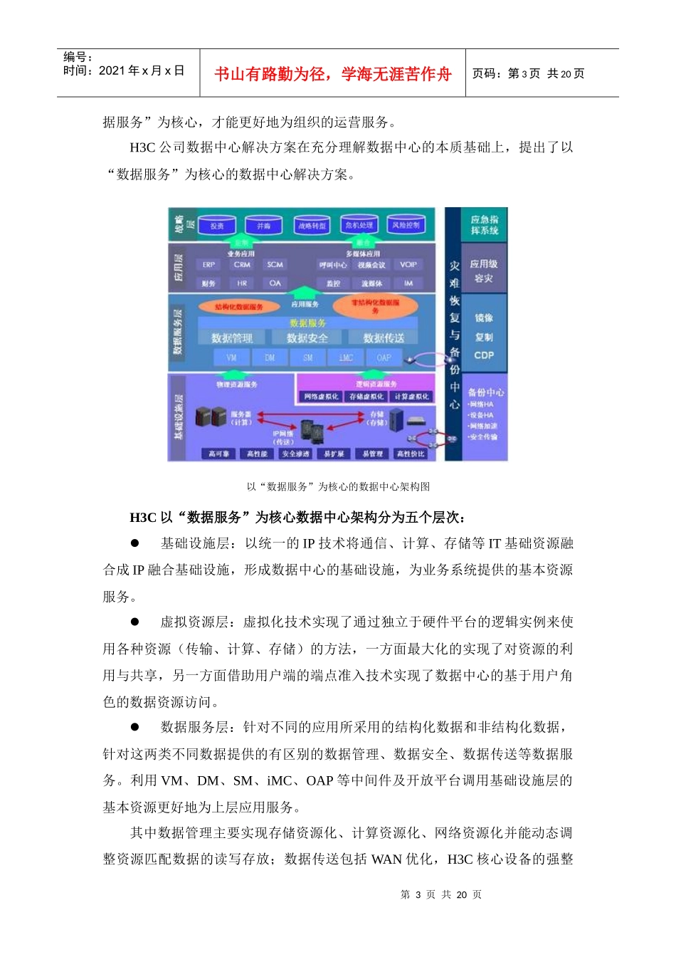 H3C以“数据服务”为核心的数据中心解决方案_第3页