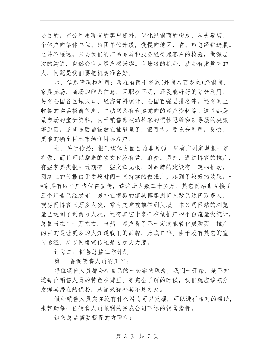 2024年6月关于销售总监工作计划_第3页
