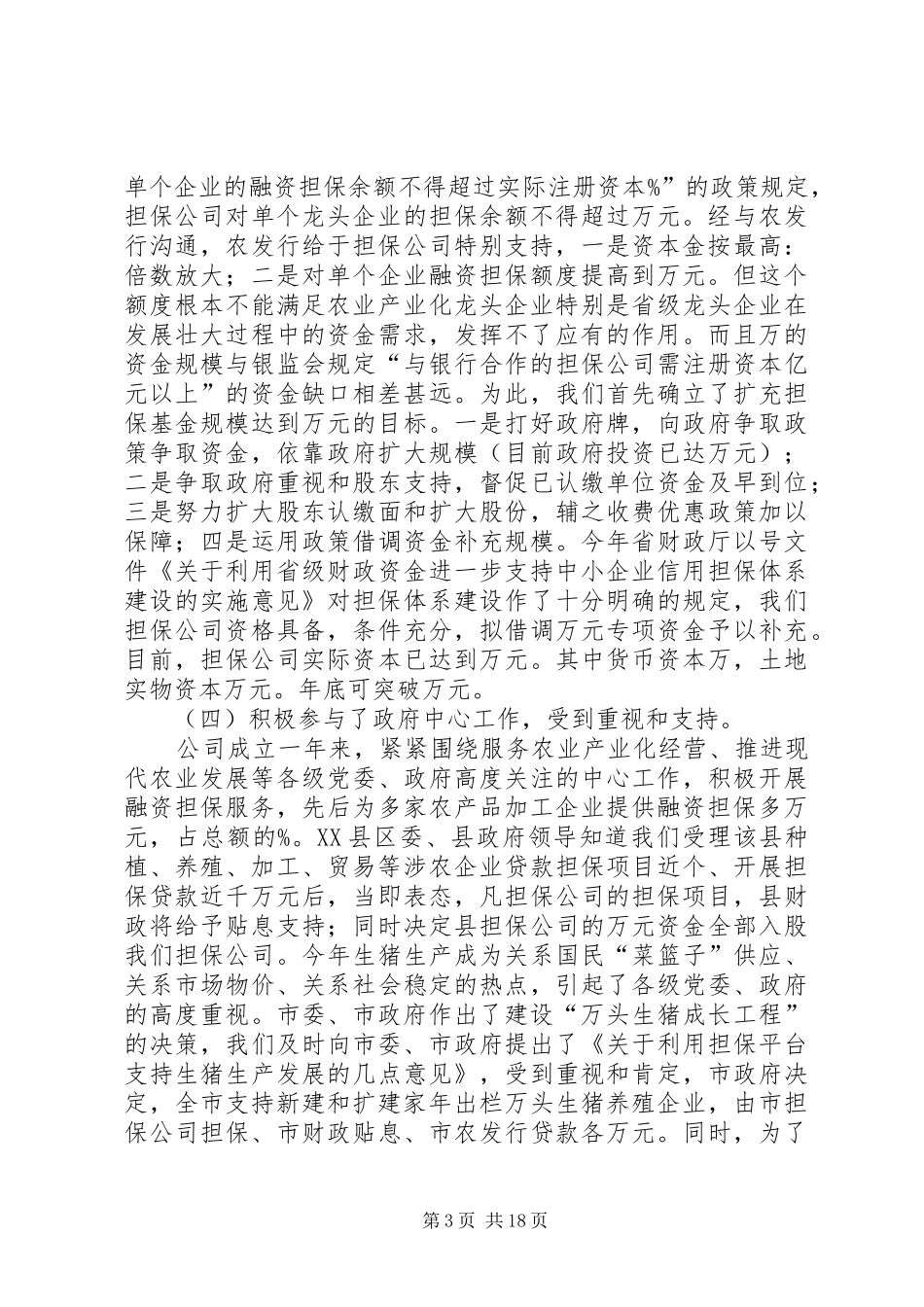 农业信用担保公司年终工作总结(精选多篇)_第3页