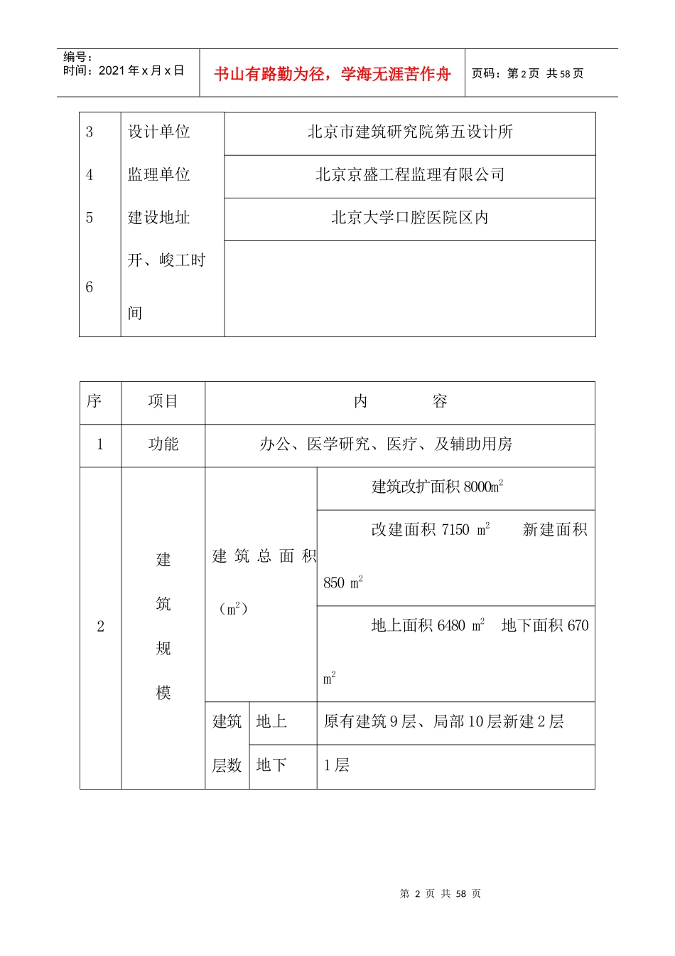 北京大学口腔医院工程脚手架施工方案必_第2页
