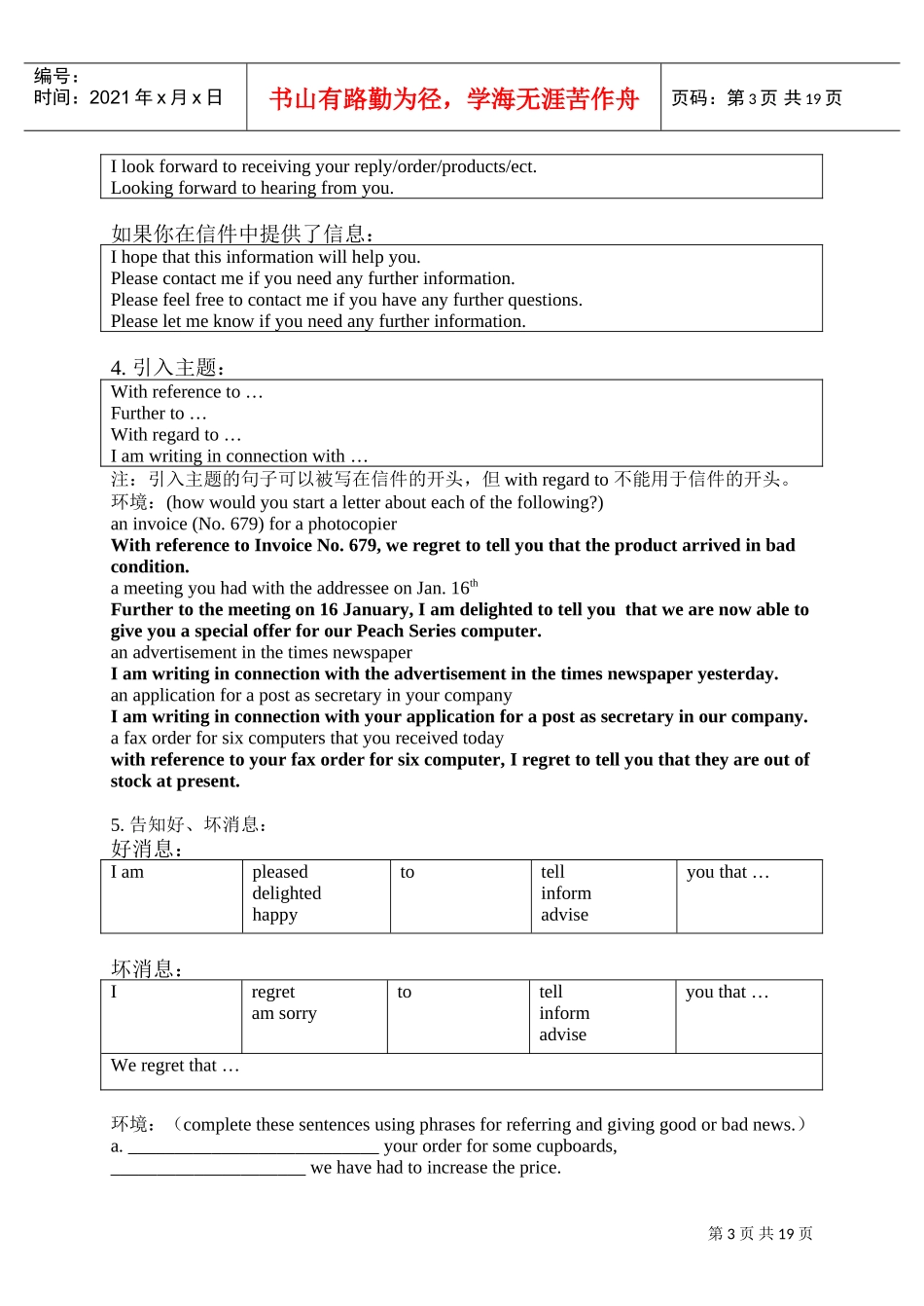 写作部分—商业信函_第3页
