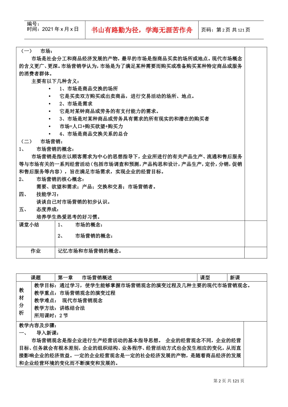 《市场营销知识》教案(DOC117页)_第2页