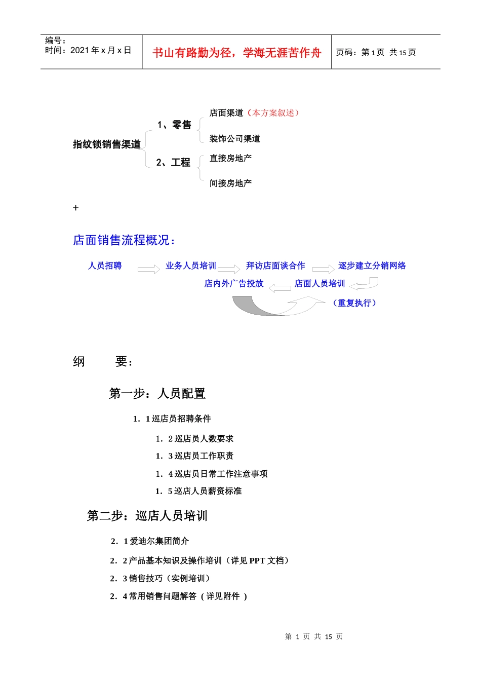 店面分销方案书x_第1页