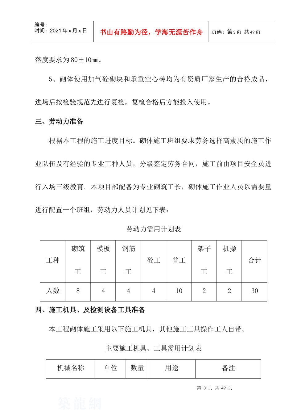 办公楼二次结构施工方案_第3页