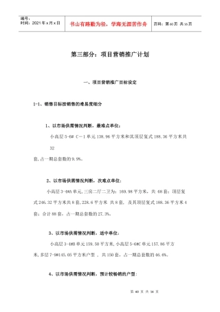 4：天安第一城项目营销推广策划精装本3