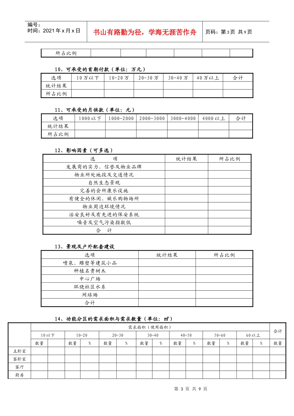别墅消费者专项调查范例_第3页