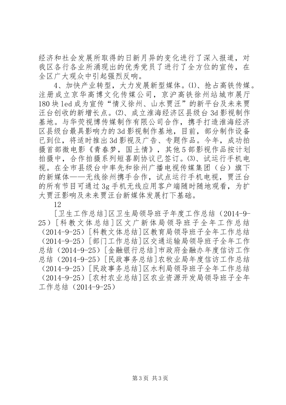 广播电视台领导班子年度工作总结_第3页