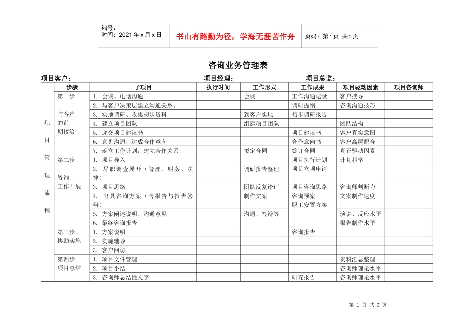咨询业务管理表_第1页