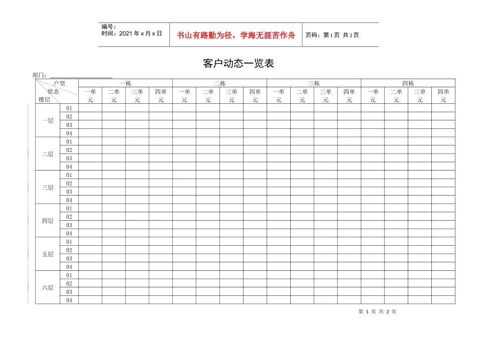 QR-PNJ-751-KF01-09客户动态一览表_第1页
