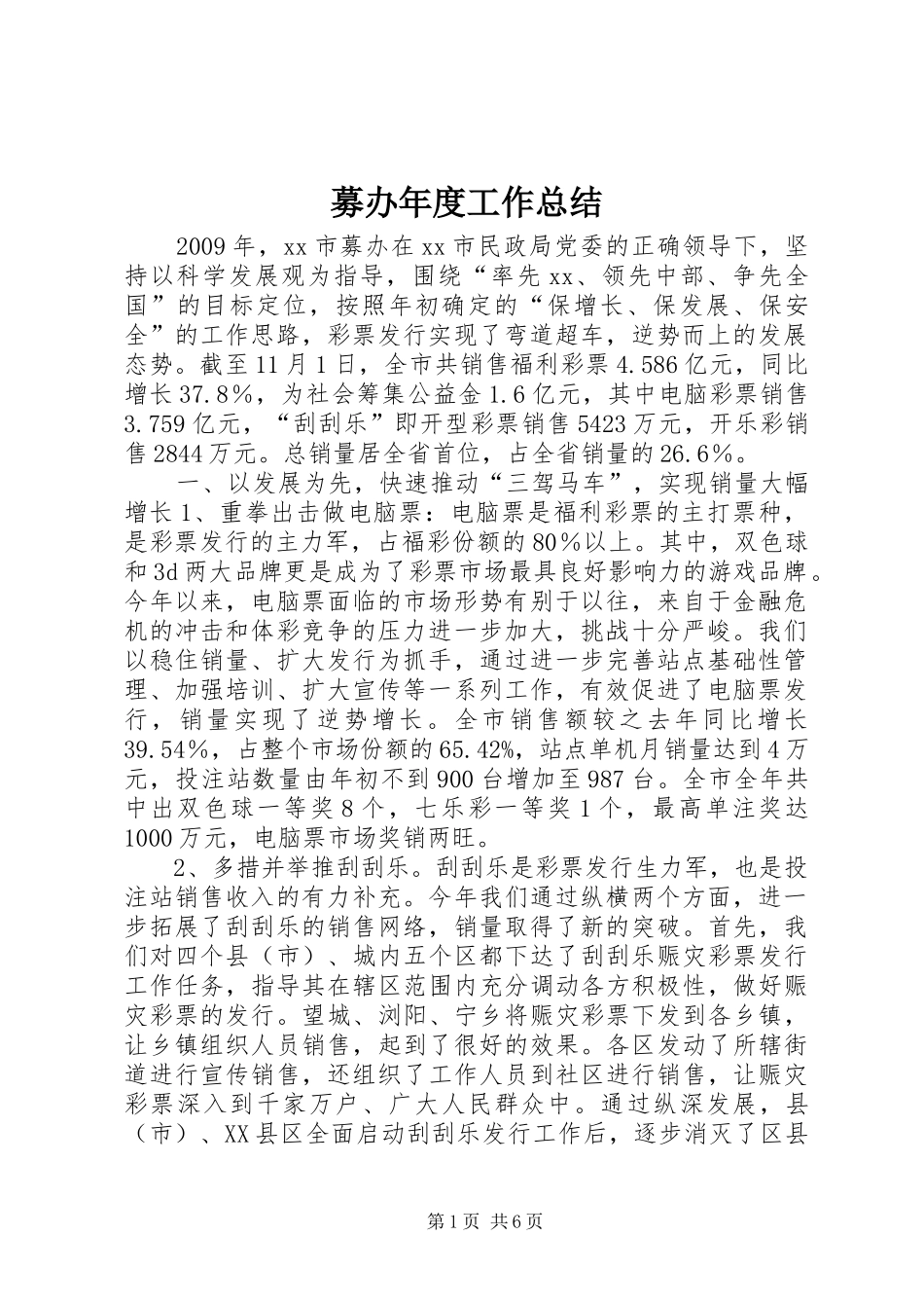 募办年度工作总结_第1页